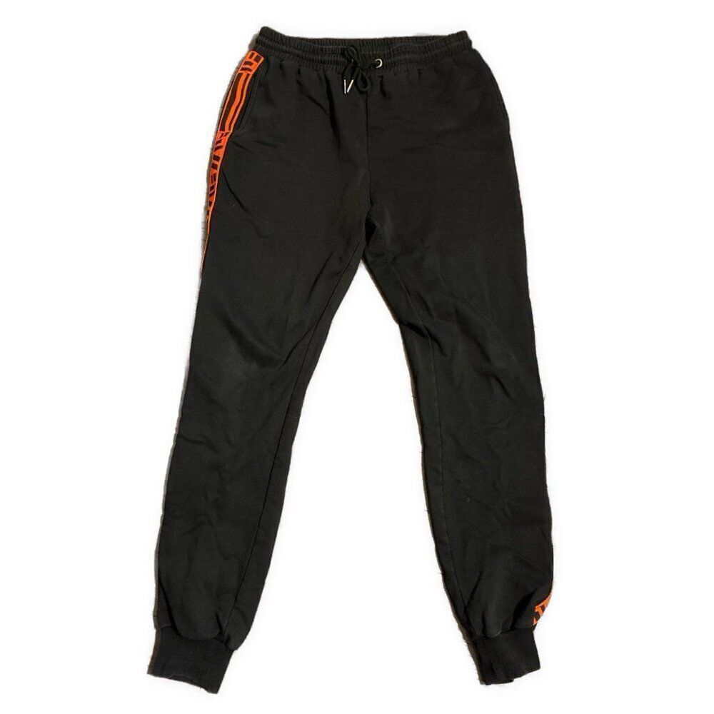 LF Los Angeles Black Orange Joggers Sweat Pants Medium